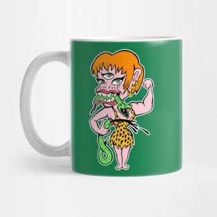 Three Eyed Snake Biting Geek Mug